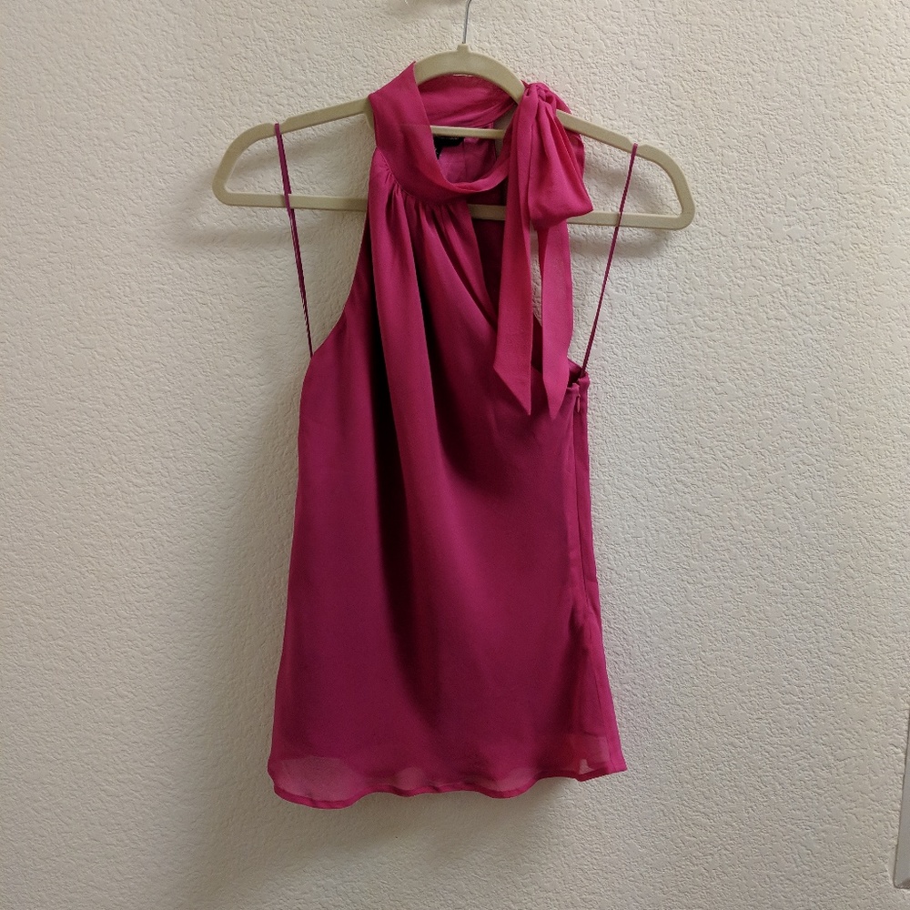 Express Pink Sleeveless Top with Tie (NWT)